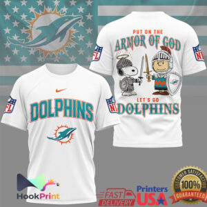 Miami Dolphins Peanuts Snoopy Put On The Armor Of God 2026 Vintage Fans T Shirt Miami Dolphins Peanuts Snoopy Put On The Armor Of God 2026 Vintage Fans T Shirt