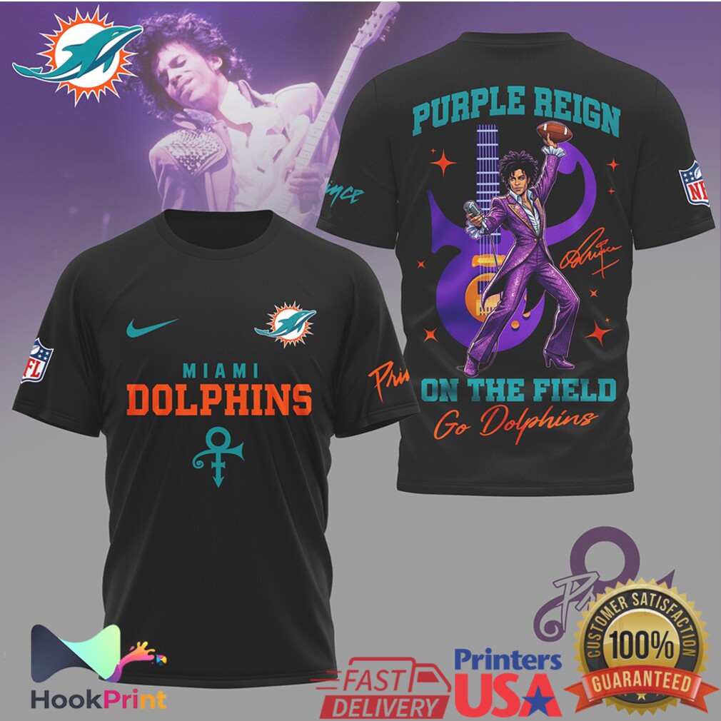 Miami Dolphins x Prince Purple Reign On The Field T Shirt Miami Dolphins x Prince Purple Reign On The Field T Shirt
