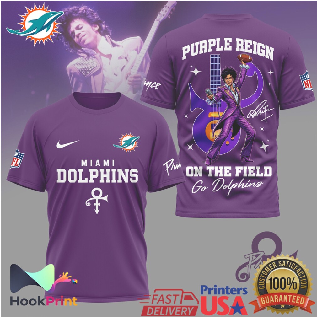 Miami Dolphins x Prince Purple Reign On The Field T Shirt Miami Dolphins x Prince Purple Reign On The Field T Shirt