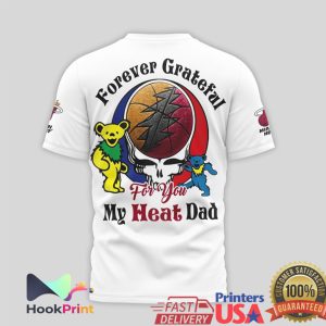 Miami Heat Forever Grateful Dead Dad NBA Basketball Fan T Shirt