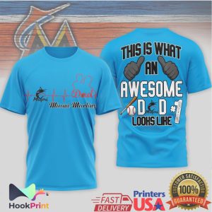 Miami Marlins This Is What An Awesome Dad Looks Like T Shirt