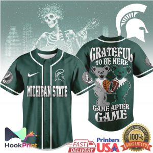 Michigan State Spartans Grateful Dead Game After Game Baseball Jersey