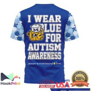 Michigan Wolverines Autism Awareness I Wear Blue For Fans 2026 T Shirt
