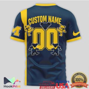 Michigan Wolverines NCAA Basketball Champions 2026 Grateful Dead Dancing Bears Custom Name Fans T Shirt