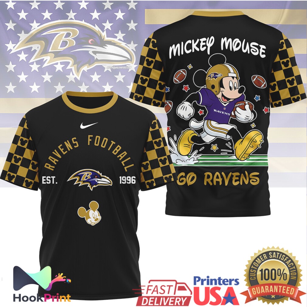 Mickey Mouse Baltimore Ravens NFL All Over Print Football T Shirt Mickey Mouse Baltimore Ravens NFL All Over Print Football T Shirt
