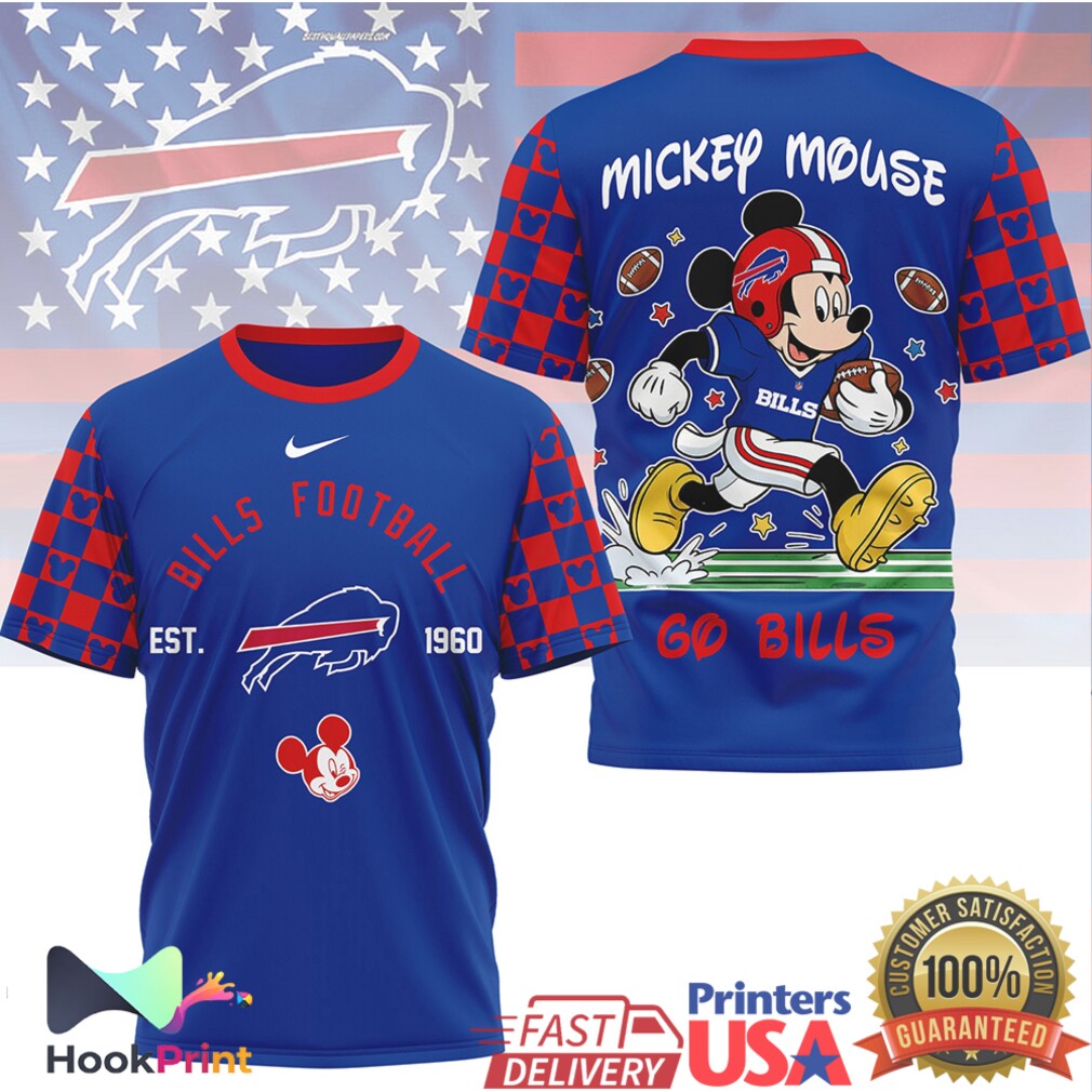 Mickey Mouse Buffalo Bills Football Go Bills Sporty Mascot T Shirt Mickey Mouse Buffalo Bills Football Go Bills Sporty Mascot T Shirt