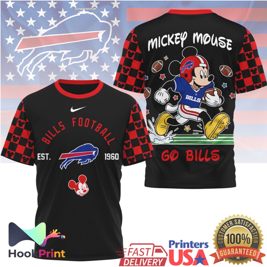 Mickey Mouse Buffalo Bills Football Go Bills Sporty Mascot T Shirt Mickey Mouse Buffalo Bills Football Go Bills Sporty Mascot T Shirt