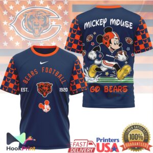 Mickey Mouse Chicago Bears NFL All Over Print Football T Shirt Mickey Mouse Chicago Bears NFL All Over Print Football T Shirt