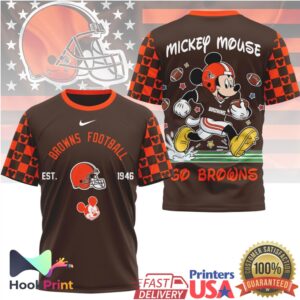 Mickey Mouse Cleveland Browns EST 1946 Football Classic NFL T Shirt