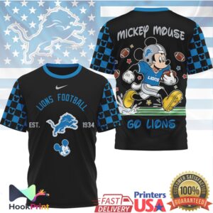 Mickey Mouse Detroit Lions NFL All Over Print Football T Shirt Mickey Mouse Detroit Lions NFL All Over Print Football T Shirt