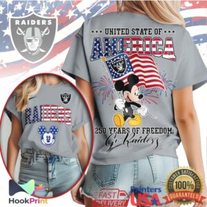 Mickey Mouse Las Vegas Raiders Patriotic USA Flag 250 Years T Shirt Mickey Mouse Las Vegas Raiders Patriotic USA Flag 250 Years T Shirt