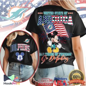 Mickey Mouse Miami Dolphins USA 250 Years of Freedom Football Shirt Mickey Mouse Miami Dolphins USA 250 Years of Freedom Football Shirt