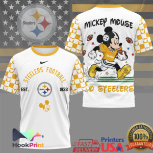 Mickey Mouse Pittsburgh Slers Football Classic NFL Disney T Shirt