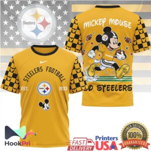 Mickey Mouse Pittsburgh Slers Football Classic NFL Disney T Shirt