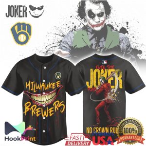 Milwaukee Brewers Joker Baseball Custom Graphic Baseball Jersey
