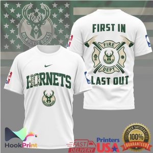 Milwaukee Bucks Firefighter First In Last Out NBA Basketball T Shirt Milwaukee Bucks Firefighter First In Last Out NBA Basketball T Shirt