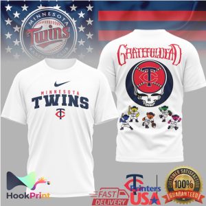 Minnesota Twins x Grateful Dead MLB Crossover Baseball T Shirt