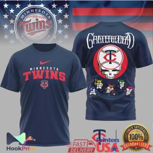 Minnesota Twins x Grateful Dead MLB Crossover Baseball T Shirt