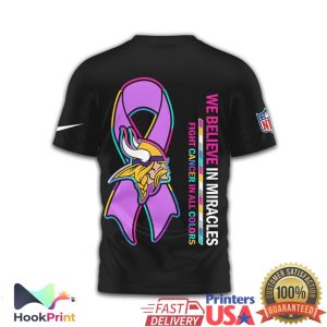 Minnesota Vikings Crucial Catch Intercept Cancer We Believe In Miracles T Shirt Minnesota Vikings Crucial Catch Intercept Cancer We Believe In Miracles T Shirt