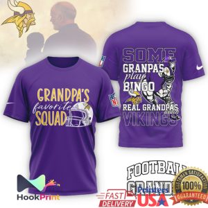 Minnesota Vikings Grandpa's Favorite Squad Real Grandpas Watch Vikings T Shirt