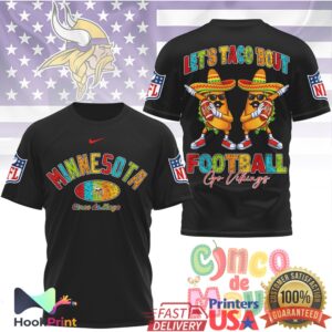 Minnesota Vikings Let's Taco Bout Football Cinco De Mayo 2026 Men Women T Shirt