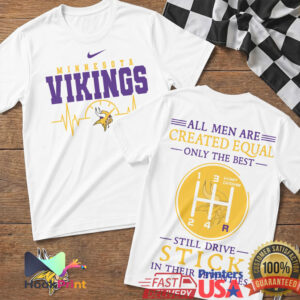 Minnesota Vikings Manual Gearbox Men Created Equal Drive Stick T Shirt