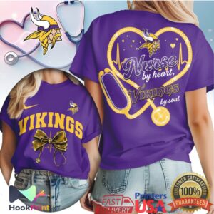 Minnesota Vikings Nurse By Heart Vikings By Soul 2026 Purple T Shirt