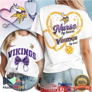 Minnesota Vikings Nurse By Heart Vikings By Soul 2026 Purple T Shirt