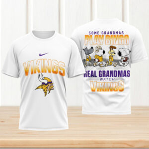 Minnesota Vikings Some Grandmas Play Bingo Real Grandmas Watch Vikings T Shirt