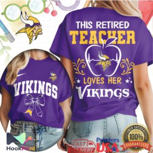 Minnesota Vikings This Retired Teacher Loves Her Vikings 2026 T Shirt