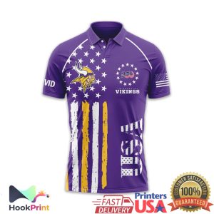 Minnesota Vikings USA 250th Anniversary 1776 2026 Custom Name Polo Shirt Minnesota Vikings USA 250th Anniversary 1776 2026 Custom Name Polo Shirt