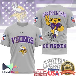Minnesota Vikings x Grateful Dead Dancing Bear NFL T Shirt Minnesota Vikings x Grateful Dead Dancing Bear NFL T Shirt