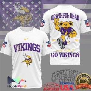 Minnesota Vikings x Grateful Dead Dancing Bear NFL T Shirt