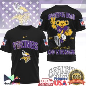 Minnesota Vikings x Grateful Dead Dancing Bear NFL T Shirt