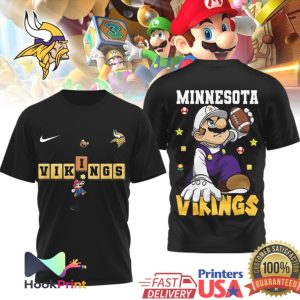 Minnesota Vikings x Super Mario Bros Nintendo Style Football Shirt