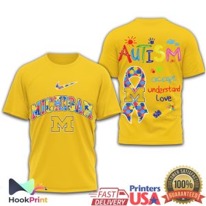 NCAA Oregon Ducks Autism Awareness Multi Color Puzzle Print T Shirt