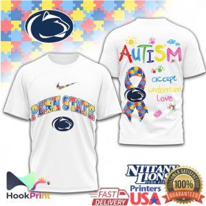 NCAA Penn State Nittany Lions Autism Awareness Ribbon Graphic T Shirt