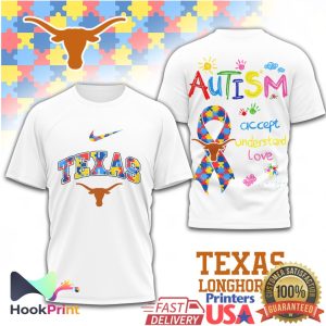 NCAA Texas Longhorns Autism Awareness Support Group Fan T Shirt