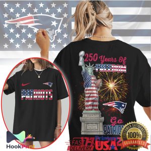 New England Patriots 250 Years Of Freedom Statue Of Liberty Independence Day NFL T Shirt
