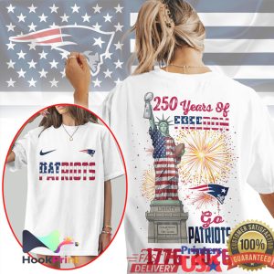 New England Patriots 250 Years Of Freedom Statue Of Liberty Independence Day NFL T Shirt