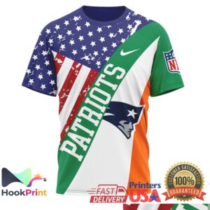 New England Patriots Irish America St Patrick's Day NFL Football Fans Green Vintage T Shirt