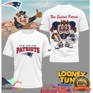 New England Patriots Looney Tunes Taz Football Graphic T Shirt