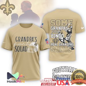 New Orleans Saints Grandpa's Favorite Squad Best Grandpa Football Fan T Shirt