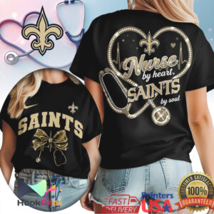 New Orleans Saints Nurse By Heart Saints By Soul 2026 T Shirt New Orleans Saints Nurse By Heart Saints By Soul 2026 T Shirt