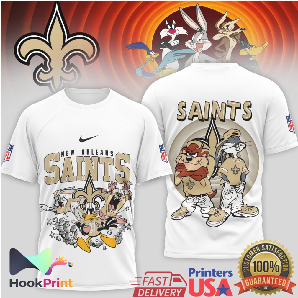 New Orleans Saints x Looney Tunes Mashup Retro Cartoon Football T Shirt New Orleans Saints x Looney Tunes Mashup Retro Cartoon Football T Shirt