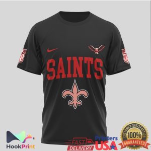 New Orleans Saints x Rush Band 2112 Starman Black 3D T Shirt New Orleans Saints x Rush Band 2112 Starman Black 3D T Shirt