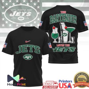 New York Jets Bartender This Bartender Loves The Jets T Shirt