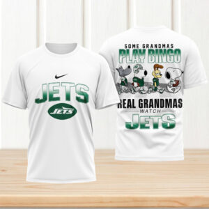 New York Jets Some Grandmas Play Bingo Real Grandmas Watch Jets T Shirt