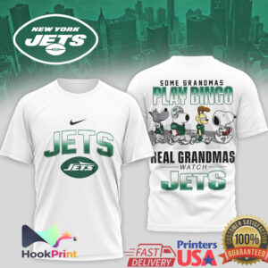 New York Jets Some Grandmas Play Bingo Real Grandmas Watch Jets T Shirt