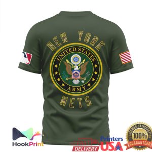 New York Mets Military Appreciation Night US Army Olive T Shirt